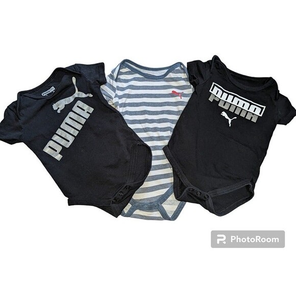 Puma‎ 3pc Onesie Set 3/6 & 6/9M (J52) - Picture 1 of 2